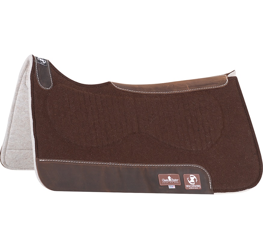 Sale Classic Equine Zone felt Pad brown, Selleria Repetti